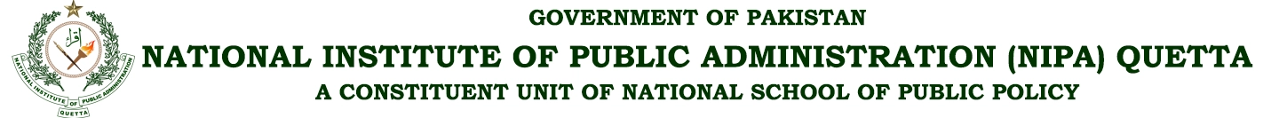 National Institute of Public Administration (NIPA) Quetta