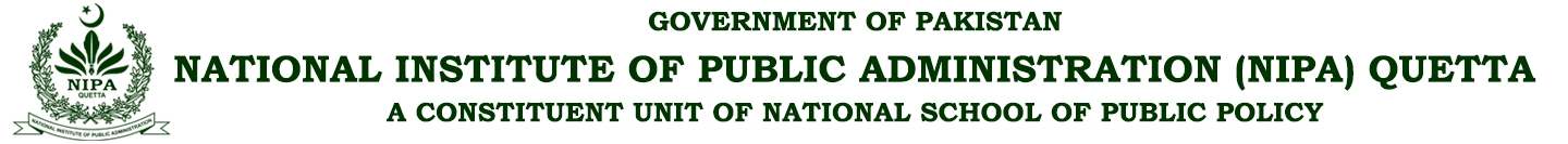 National Institute of Public Administration (NIPA) Quetta